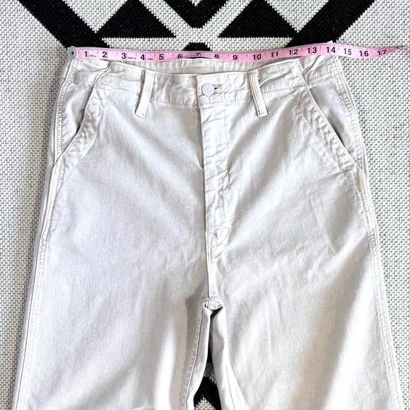 Mother The Major Zip Ankle Pant in Chalk It Up Oat Oatmeal Size 28 - Picture 7 of 16